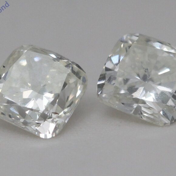 Cushion Diamond Studs 14K Yellow Gold (1.83 Ct J K Si1) C54200055 - Picture 4 of 6